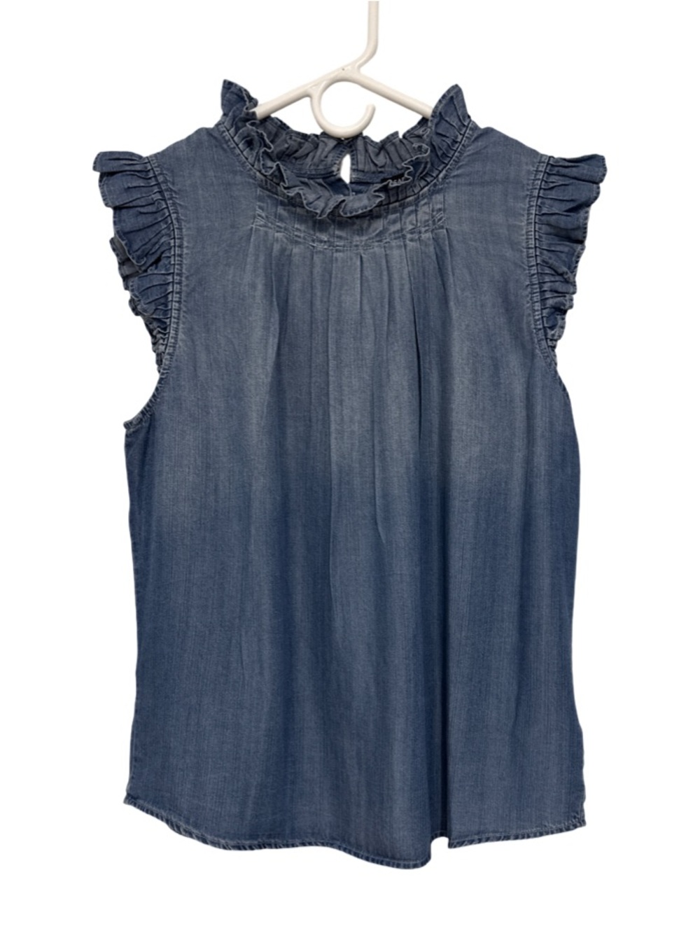 Dear John Clarin Sleeveless Ruffle Button Back Top Women’s Small